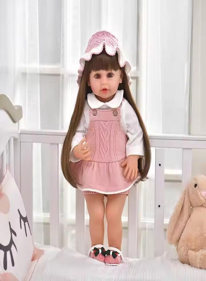TOYDXXA Realistic Reborn Baby Dolls Soft Body,Lifelike Full Vinyl Silicone Body Reborn Baby Girl Doll,Reborn Baby Doll Girl Realistic Baby Doll with Long Hair,22 inch(Multi Colour) - Image 5